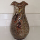 Vintage enamelled ceramic vase