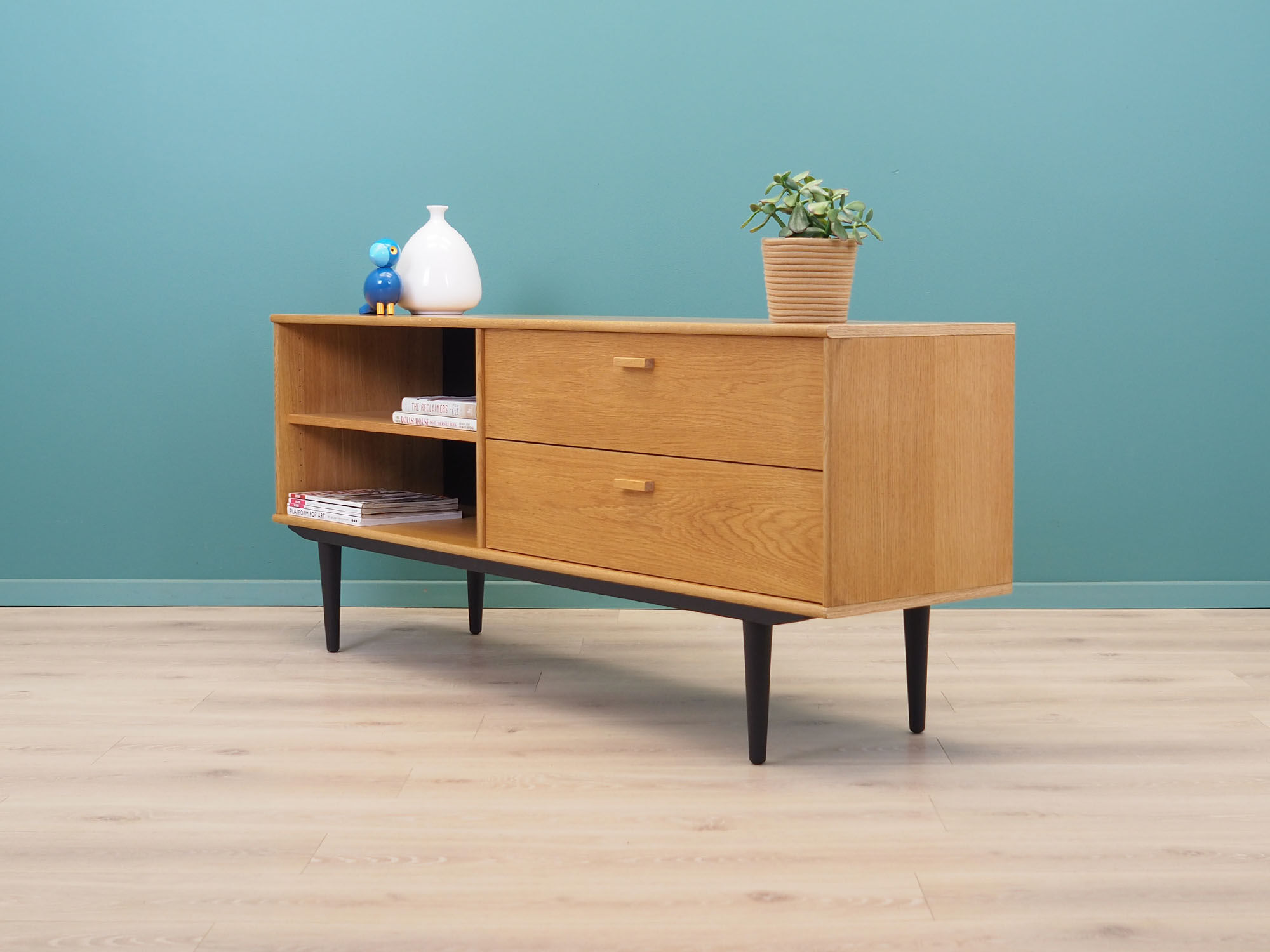 Sideboard in ash, Danish design, 70's, production: Denmark