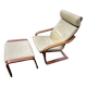 Fauteuil Poang et son ottoman