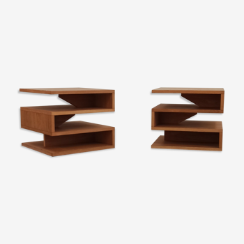 Pair of origami bedside tables