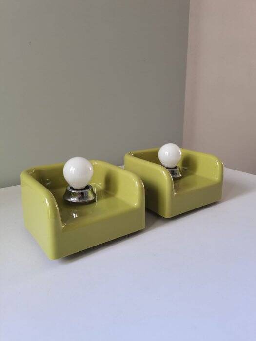 Pair of guzzini wall lights by makio hasuike