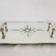 Wallano engraved mirror glass top 50s/60s