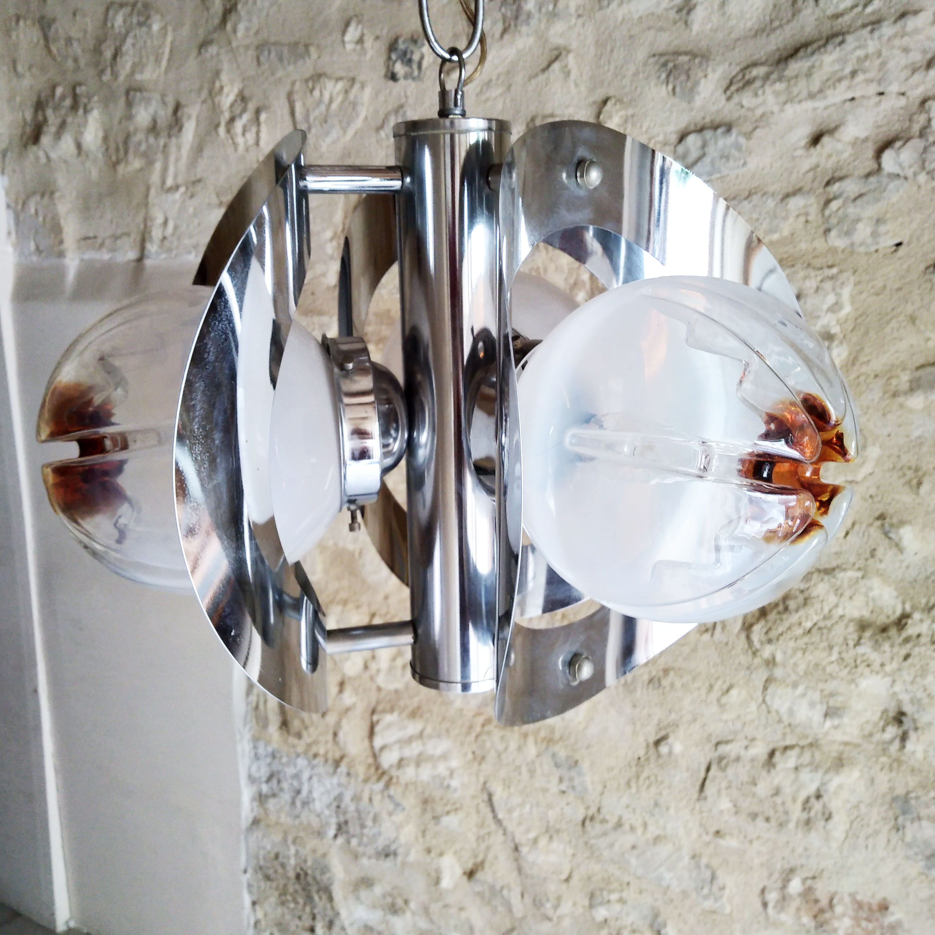 chandelier Mazzega pir Murano 1970