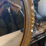 Art Deco oval mirror 46x36cm