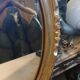Art Deco oval mirror 46x36cm