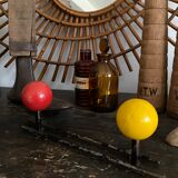 Vintage ball coat rack