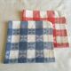 2 red/blue bistro napkins 45 x 43