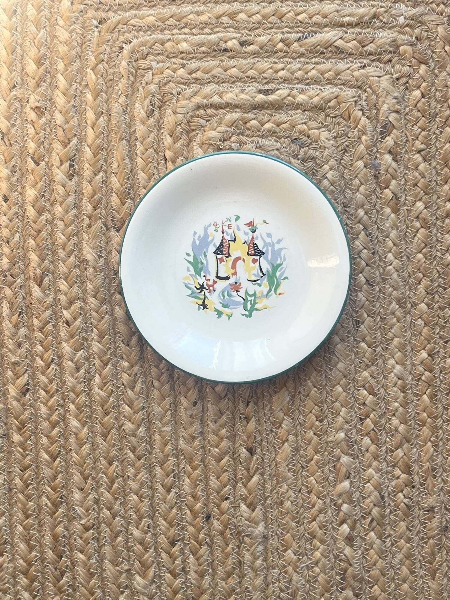 6 assiettes à dessert Salins motifs style Lurçat