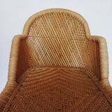 60s daybed in bamboo and wicker
