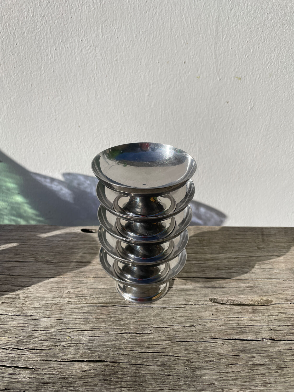 5 stainless steel bowls