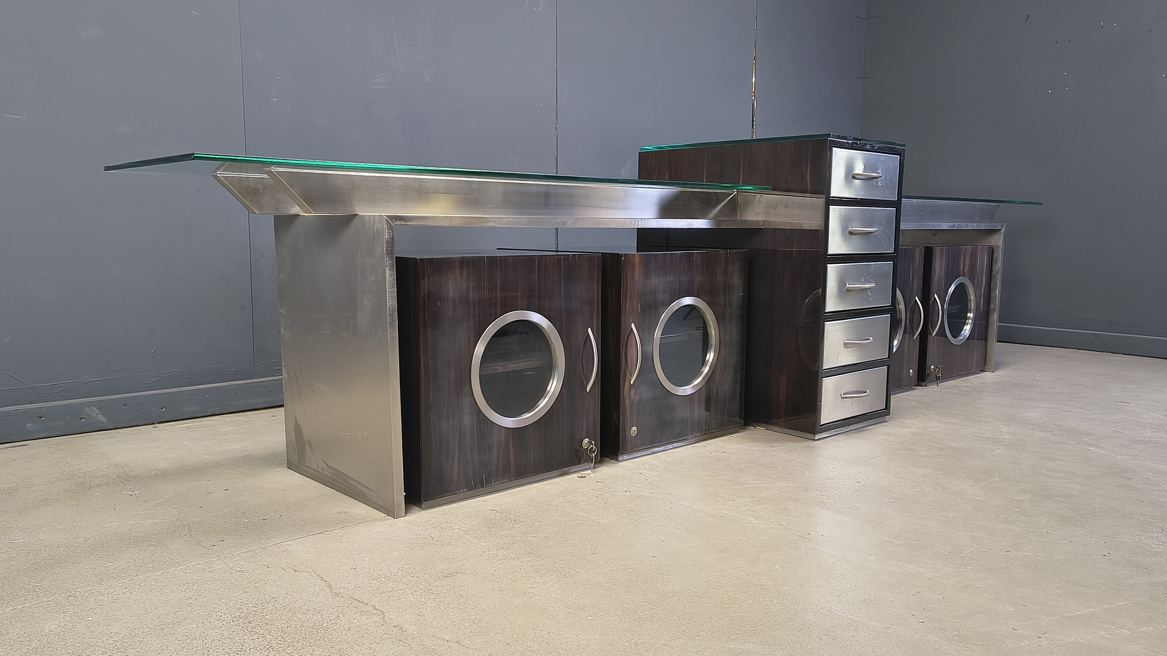 Postmodern custom made credenza, Belgium, 1970s