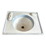 Vintage Blue Decorated Porcelain Washbasin