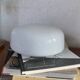 Wall light in opaline glass, vintage ceiling light, 22 cm, 1960s 1970s.