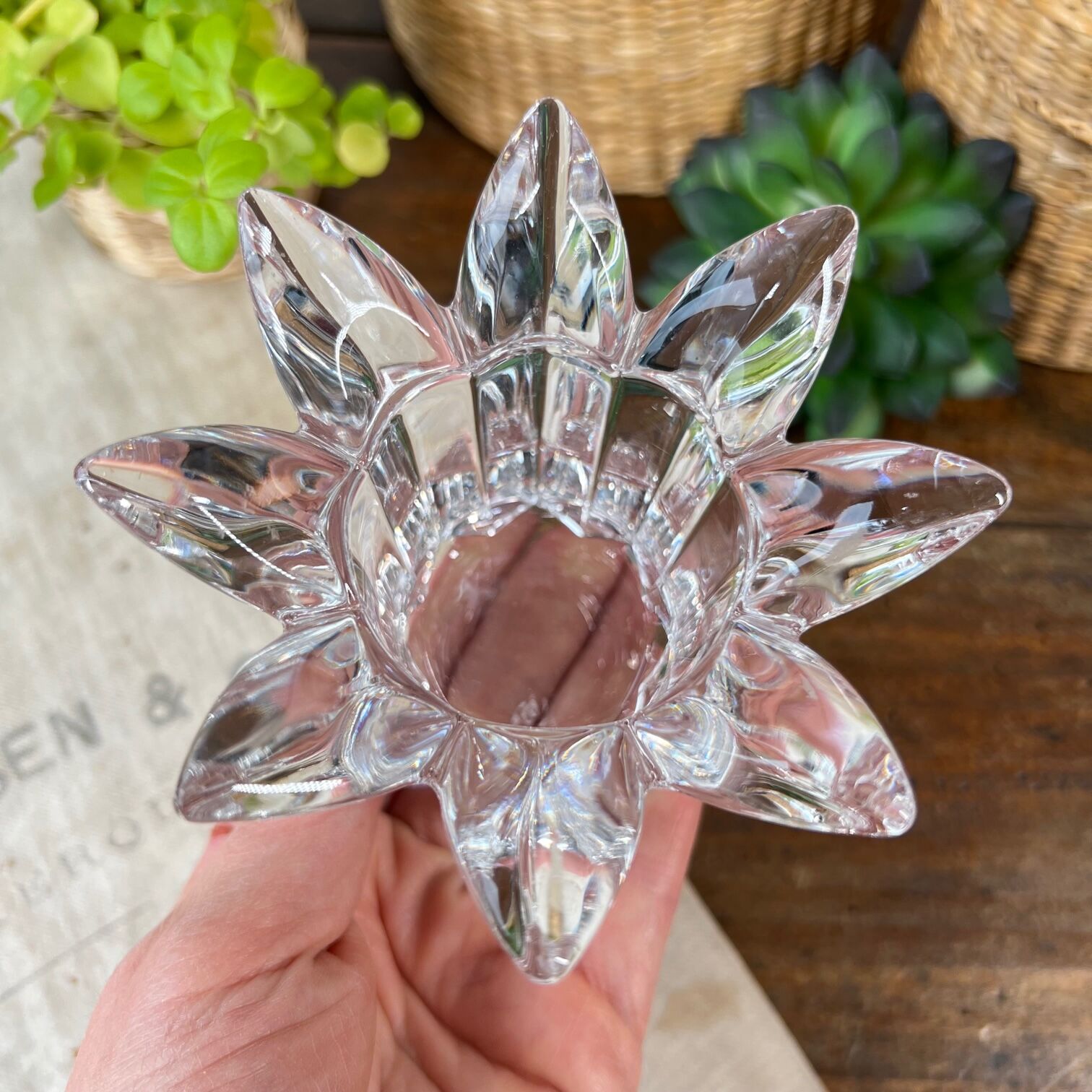 Crystal candle holder "flower"