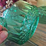 4 ramequins en verre ciselé vert Arcoroc