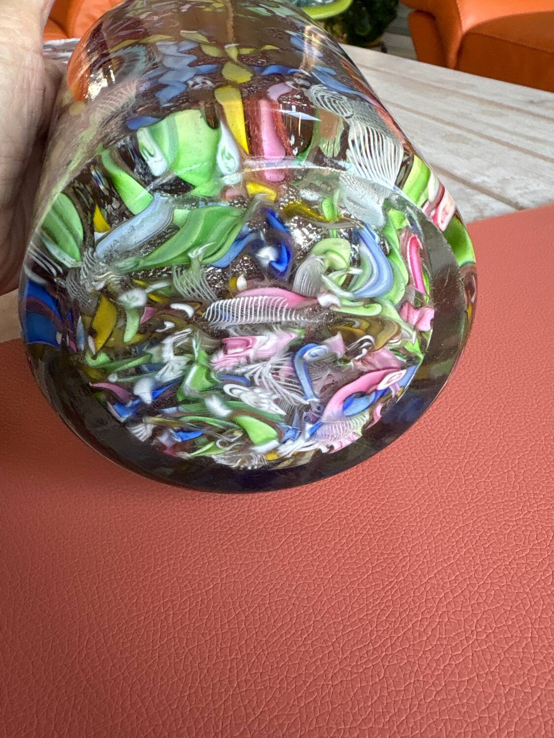 Murano glass vase "Byzantine" is from 1950.