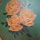 Tableau ovale roses