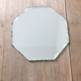 Octagonal beveled mirror, 18 cm