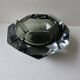 Murano glass Sommerso smoky grey and transparent empty pocket cup 20cm