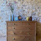 Old solid wood 5-drawer chest of drawers