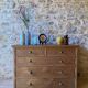 Old solid wood 5-drawer chest of drawers