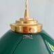 Duo de suspensions coniques en opaline verte, style Art Déco