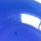 Blue glass salad bowl