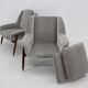 1980s pair of italian refurbished armchairs