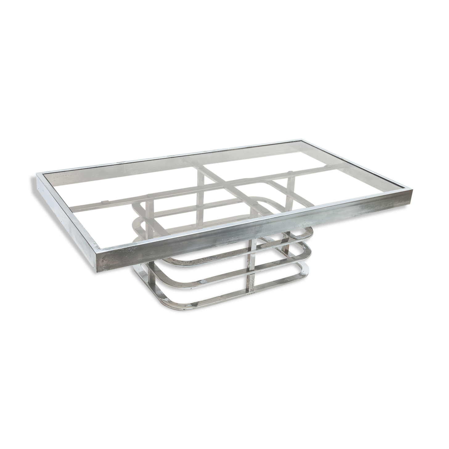 Chrome-designed coffee table