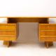 Writing desk, mid-century beechwood, 1970s, Czechoslovakia