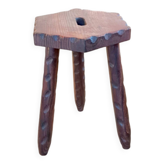 Vintage wooden tripod stool