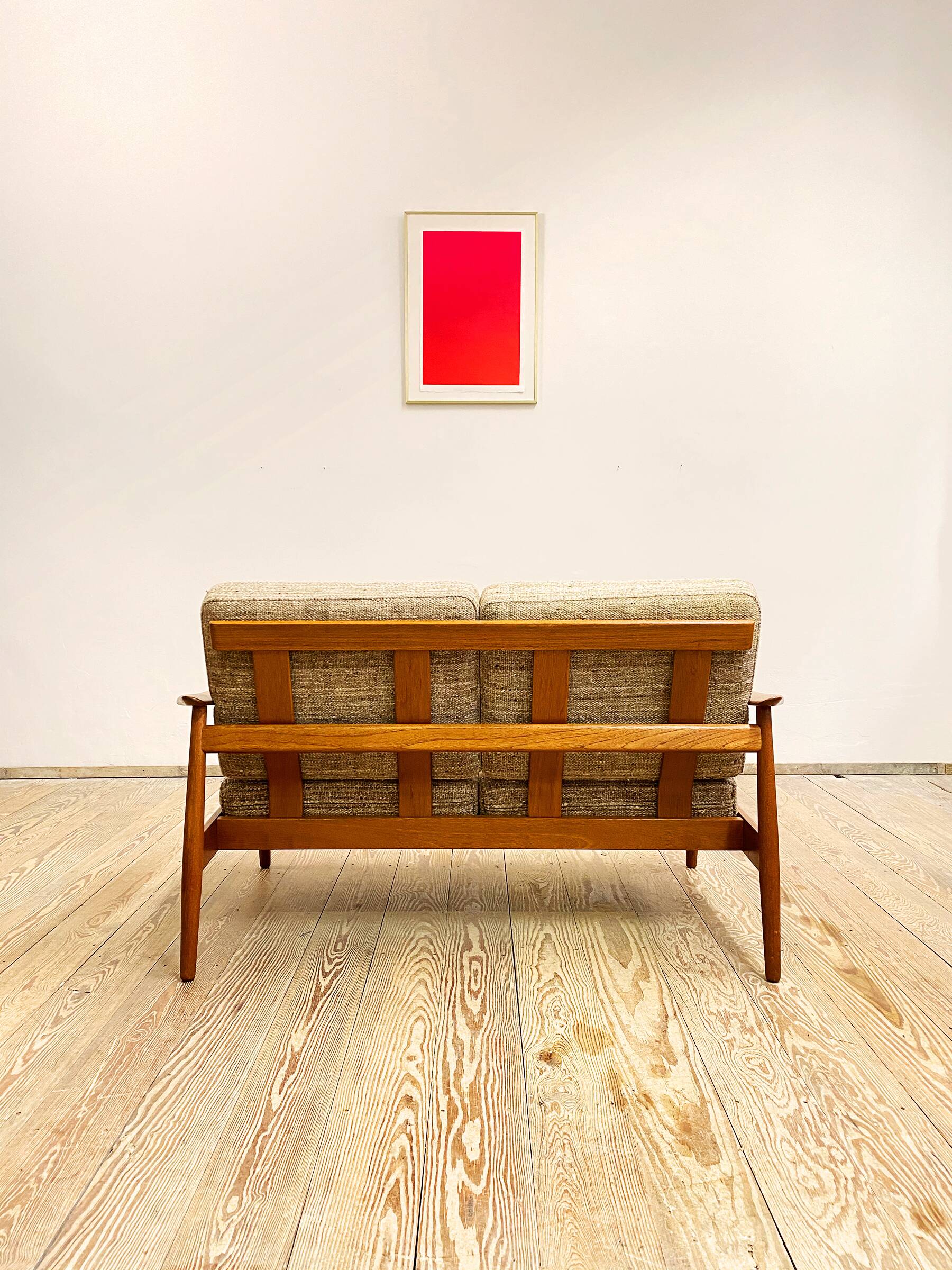 Mid century teak two-seater sofa by Arne Vodder for France and Son, Denmark, 1950s