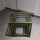 Vintage nesting table, green in colour.