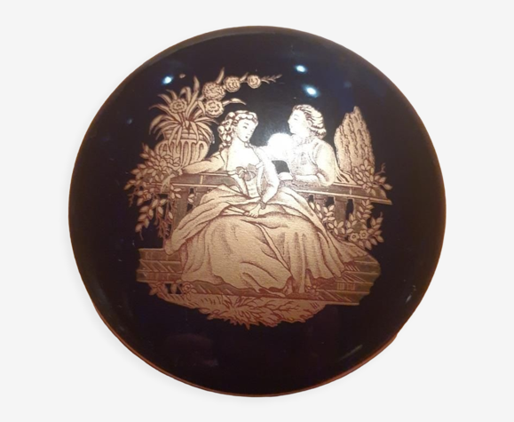 Boîte à message "Pour Toujours" porcelaine Limoges Castel or 22k
