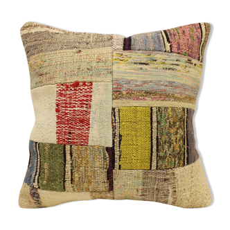 Pechwork pillow, cushion cover 45x45 cm