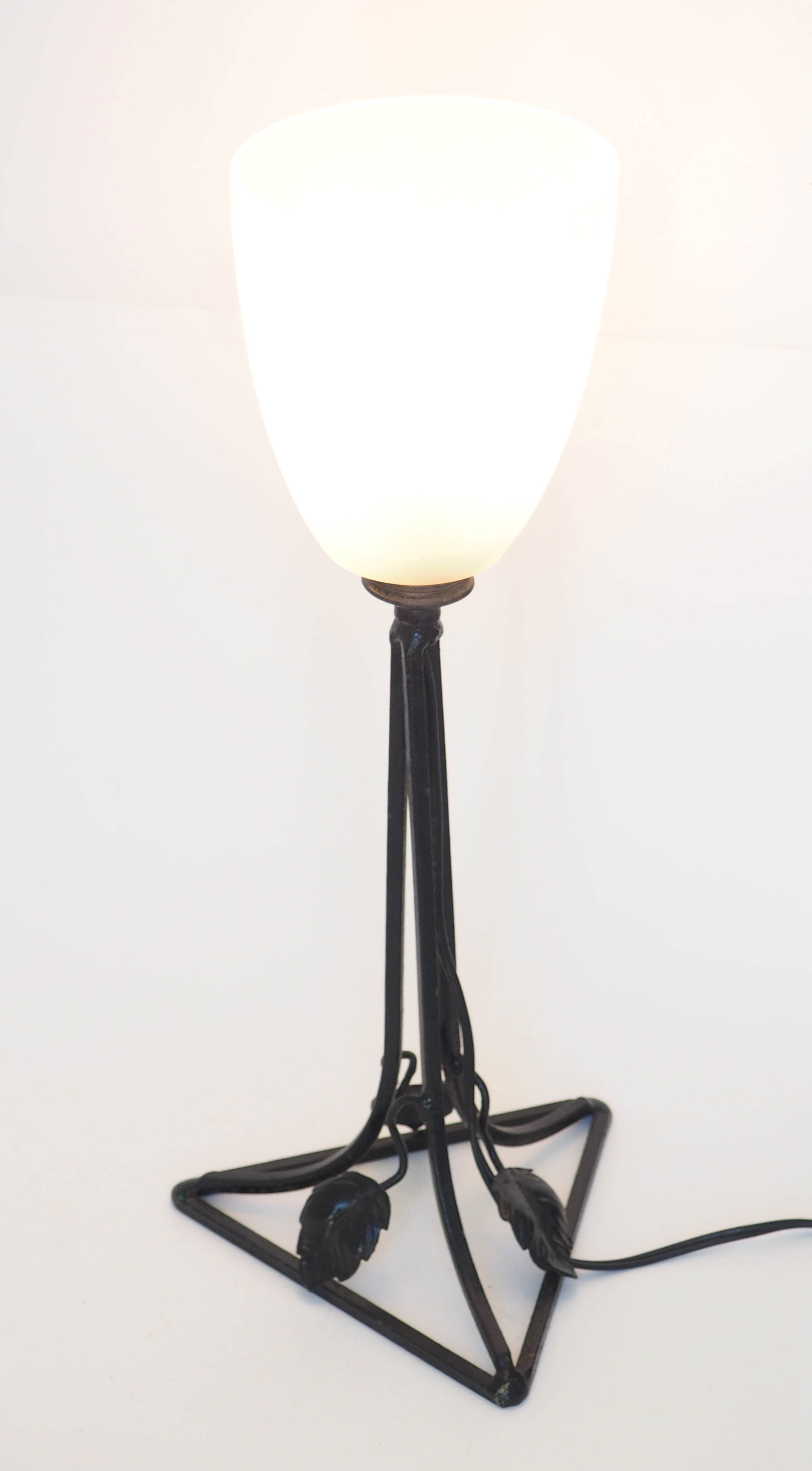 Lampe art nouveau opaline