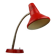 Adjustable Desk Lamp in Red Painted Metal and Chrome-Plated Spiral Arm from Tep, 1970s