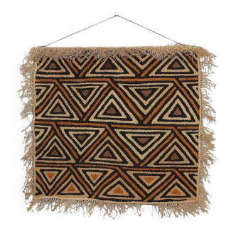 Hand Crafted Kuba Cloth Wall Hanging from D.R. Congo, 1960's