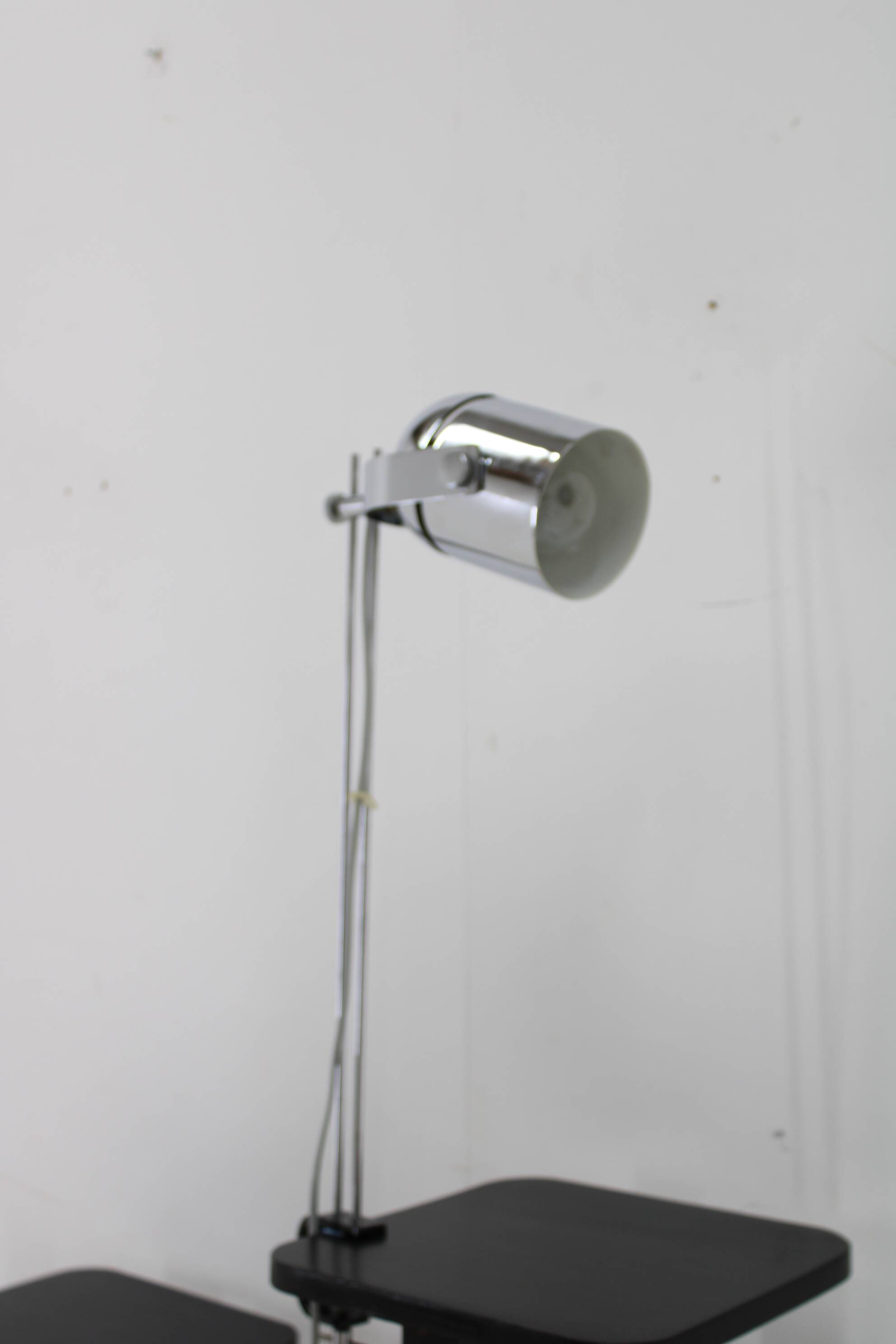 1970s Stanislav Indra Chrome Plated Table Lamp, Czechoslovakia