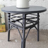Rotin side table vintage 1960