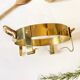 Copper and brass serving dish, M. Delalande, Villedieu, France