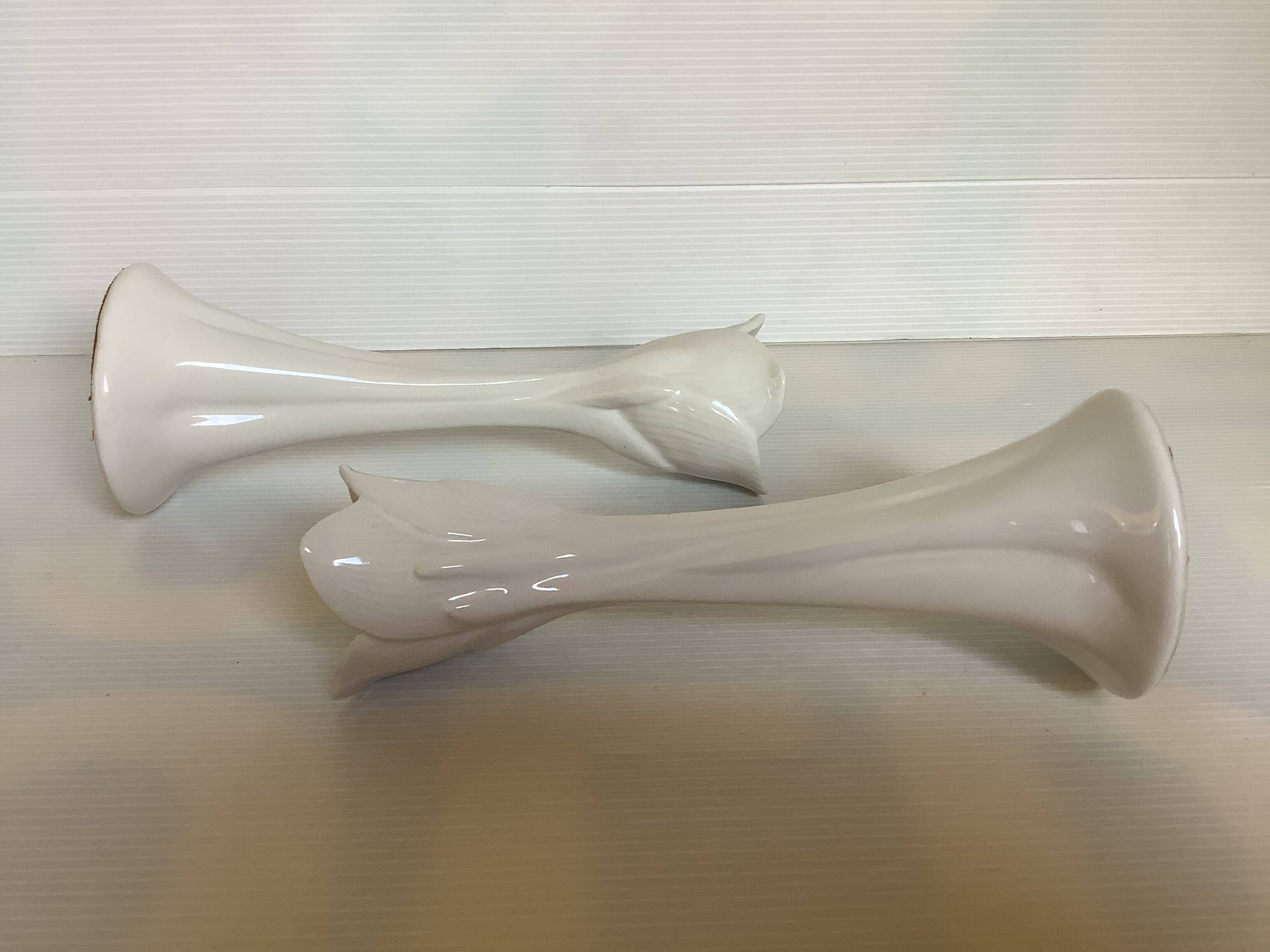 Pair of tulip candlesticks