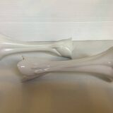 Pair of tulip candlesticks