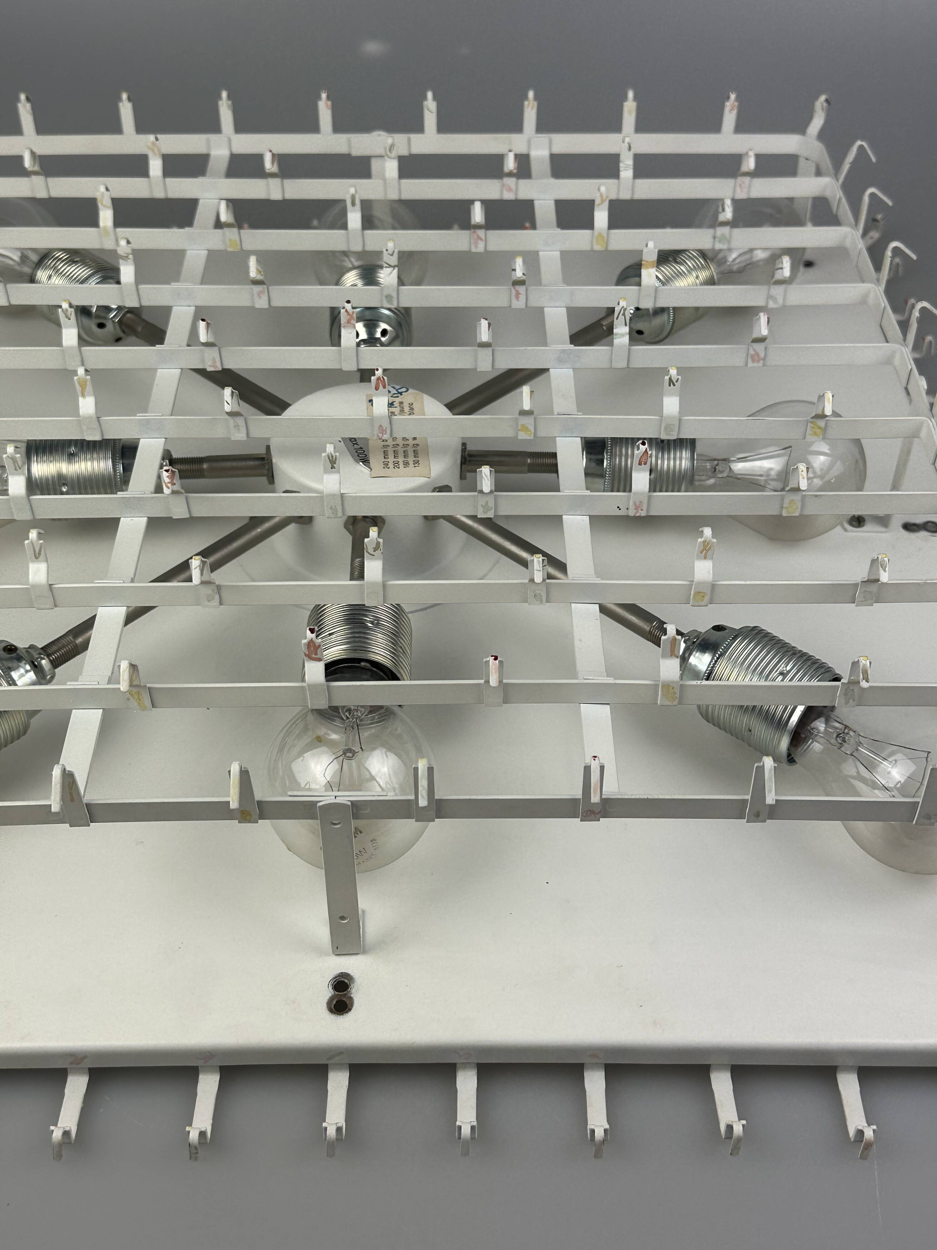 1960s/70s Chandelier Ceiling Lamp by Doria Leuchten Germany, Ice Glass