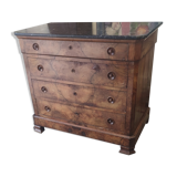 Walnut chest of drawers circa 1880 marble top