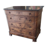 Commode en noyer vers 1880 plateau marbre