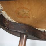 1960s Antonin Suman Set of Six Beech Dining Chairs, Restored
