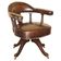 Victorian antique leather captain's chair