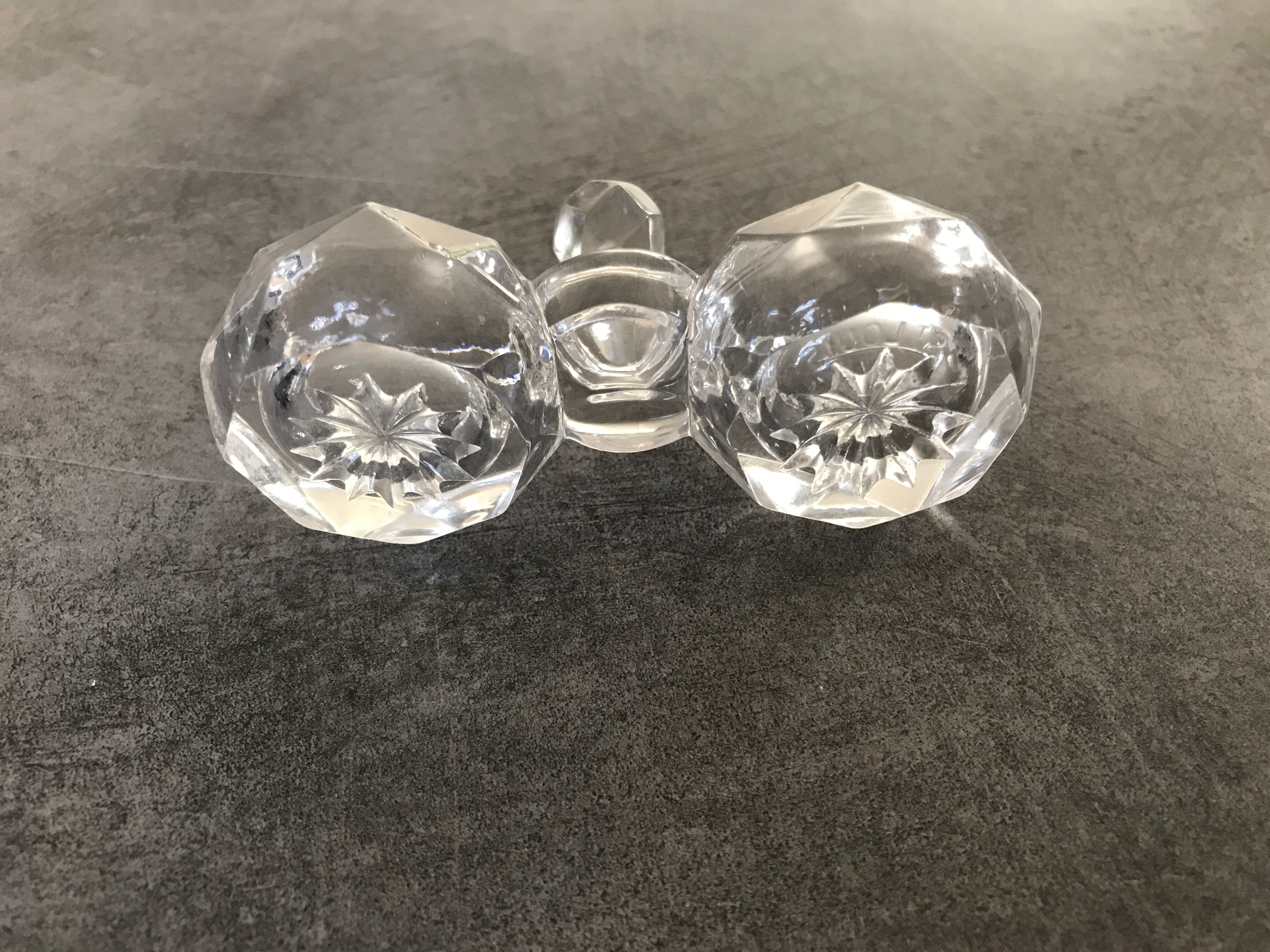 Saleron of table in crystal of saint louis star decoration