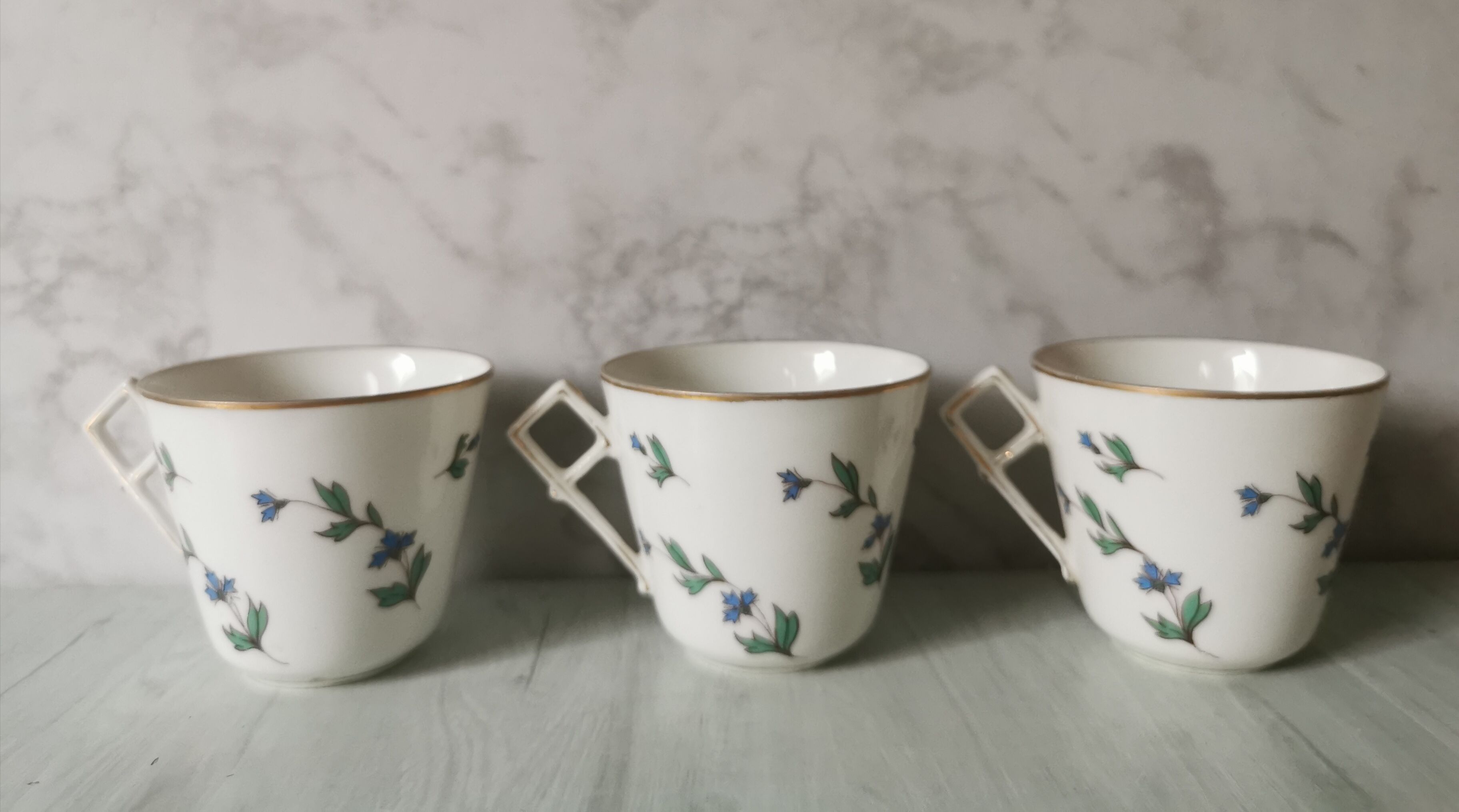 Porcelain barbel tea set Limoges Guérin